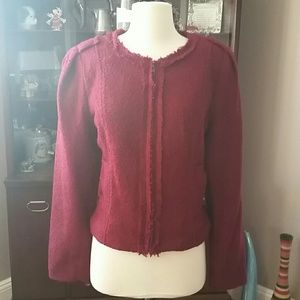 CAbi New Mulberry Bouclé Blazer Jacket